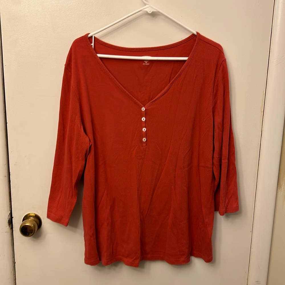 Old Navy Women’s Top Red/Orange Size XXL